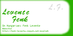 levente fenk business card